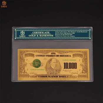 SMJY az Arany Pénz 10,000 Dollár Pénz Arany 999 Aranyozott Bill Hamis Bankjegyek Gyűjtemények
