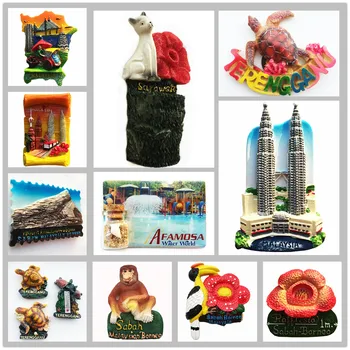 Ázsia Malajzia Turisztikai Szuvenír Hűtő Mágnes Dekoráció Cikkek Kézműves Mágneses Hűtőszekrény Gyűjtemény Ajándék