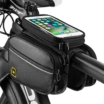 Hordozható Gyorskioldó Mountain Bike Bag Király Változás Kerékpár Első Sugár Táska Vízálló A Telefon Felső Cső Táska Kerékpáros Felszerelés