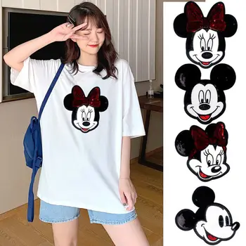 Disney Mickey Minnie Egér Ruhával Javítás Matrica Paszta Minnie Egér Ruhát Vas a Foltok DIY Hímzés Foltok Ruházat