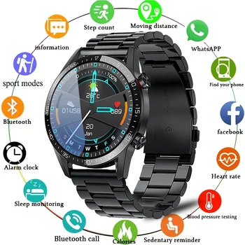 2021 Üzleti Új EKG Intelligens Karóra Férfi Bluetooth Hívás Sport Fitness Tracker pulzusszám, Vérnyomás Smartwatch Az Android-IOS