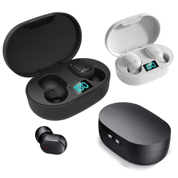 E6S TWS Vezeték nélküli Blutooth fülhallgató, LED-es Kijelző a Töltés box Sport zajcsökkentés Fülhallgató Bluetooth Kihangosító, Fülhallgató