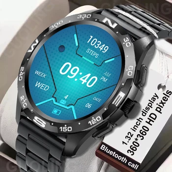 2022 Új Bluetooth Hívás Intelligens Karóra Férfi 1.32 hüvelyk 360*360HD Pixel Kijelző Sport Fitness Tracker Vízálló Férfi Smartwatch