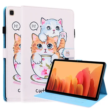 Macska Rajzfilm Fedezze Alapvetően a Samsung Galaxy Tab S7 11 Hüvelykes Tablet 2020-ig (SM-T870/T875) Álljon Gyerek Esetében Galaxy S7 Borító