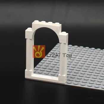 MOC ajtókeret 1x6x7 Kerek Oszlopok Felső Ív vagy Bevágás DIY Tégla Épület Blokk Alkatrészek Kompatibilis City Street View
