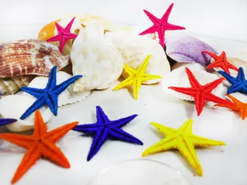 Boldog Kiss50pcs/sok diy természetes kis tengeri csillag sodródott üveg tartozékok mini-tenger csillag természetes kézműves színek keveréke kagyló, kagyló