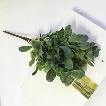 Mesterséges növények Olcsó Műanyag Hamis Zöld Zöld Levelek Kerti Virágok Otthon Kert Fal Fák Esküvői Asztal Dekoráció