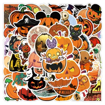 10/30/50PCS Halloween pumpkin dekoráció Matrica Vízálló laptop Bőrönd Bőrönd Graffiti DIY Matrica gyerek játék