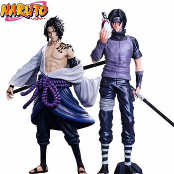 Sasuke Uchiha Sasuke-Itachi PVC akciófigura Játékok 260mm Anime a Naruto Shippuden Sasuke-Itachi Figura Játék