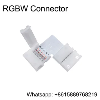 1DB 4DB 8DB 12mm 5 Pin RGBW LED Szalag Lámpa Csatlakozó L Alakú Haza, Világos Szalag Beltéri Dekoráció