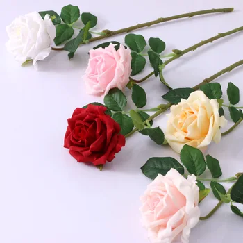 Igazi Kapcsolatot Mesterséges Latex Rózsa Esküvői Menyasszonyi Csokor Haza Étkező Asztal Hálószoba Tanulmány Kert Virágkötészet Dekoráció