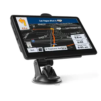 Autó GPS Navigator 7 Hüvelykes Autós GPS Navigációs Rendszer 8GB+256 gb-os hangos Navigáció Vezetés Riasztó Hang Átmeneti Irányba