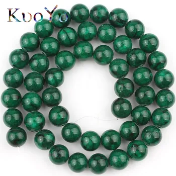 Új Malachit Zöld Gebék Kő Gyöngyök Természetes Kerek Laza Gyöngy Az Ékszereket készíteni DIY Karkötő Kiegészítők 15