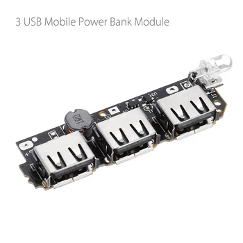 5V 2.1 3 USB-Mobile Power Áramkör Boost Modul DIY Power Bank Lítium Akkumulátor