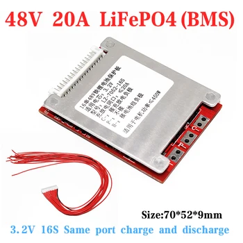 16 48V Lifepo4 akkumulátor BMS egyensúly Védelmi igazgatóság 3.2 V 20A Ugyanaz a port PCM 48V 10A 20A 30A Lítium-Vas-Foszfát akkumulátor