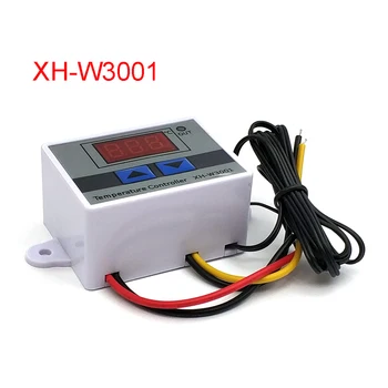 10A 12V 24V-os 220V AC Digitális LED Hőmérséklet szabályozó XH-W3001 az Inkubátor Hűtés Fűtés Kapcsoló Termosztát NTC Érzékelő