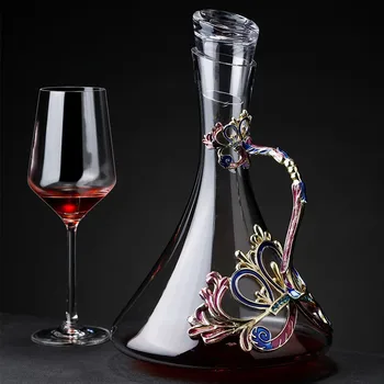 Kreatív háztartási luxus minőségű kristály üveg bort külföldi bor kancsó, piros bor, derítő Európai zománc bor derítő