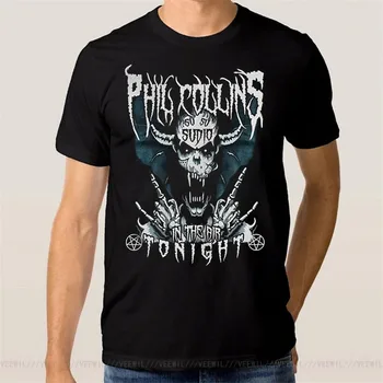 Phil Collins Ma A Levegőben Póló Férfi Ruházat Női Punk-Rock-Metal Tees Felnőttek Alkalmi Póló