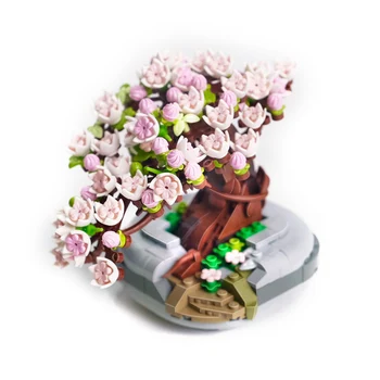 426Pcs Loz Blokkok Cseresznye Fa Bonsai Modell Készlet Mini Részecske DIY Közgyűlés Épület-Blokk, MOC Tégla Szár Játék