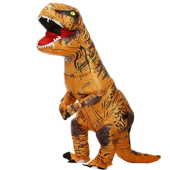 Meleg T-REX Dinoszaurusz Felfújható jelmezbál Cosplay Díszes jelmezek Kabala Anime Halloween Jelmez Felnőtt Gyerekek Dino Rajzfilm