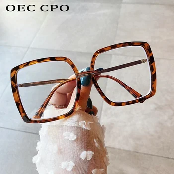 OEC CPO Vintage Tér Szemüveg Keret, Nők, Férfiak, Divat, Nagyméretű Átlátszó Lencse Szemüveg Női szemüvegkeretek