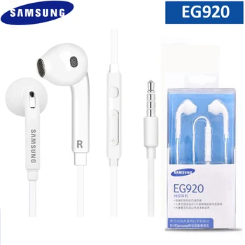 Samsung 3,5 MM-es In-Ear Fülhallgató EG920 Mikrofon Vezetékes Vezérlés Galaxy S10 S9 S8 Plusz S7 S6 Szélén A80s A70 A32 Okostelefon Headset