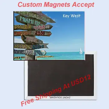 Key West Travel USA Utazási Mágnesek Ajándékok 78*54mm Egyesül Államok Ajándéktárgy hűtőmágnes 20016