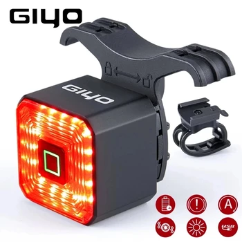 GIYO Okos Kerékpár Világítás Hátsó Lámpa Kerékpár Lámpa LED Biztonsági Lámpa Fék Kerékpár Lámpa USB Töltés Kerékpár Kiegészítők