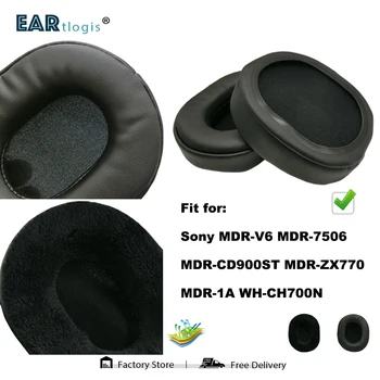 Csere fülvédő Sony MDR V6 7506 CD900ST ZX770 1A WH-CH700N Fülhallgató Részei Bőr Párna Bársony Earmuff Fülhallgató
