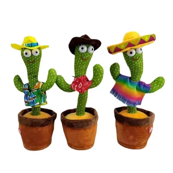【Hot】Tánc Mosolygó kicsi Kaktusz, Kaktusz tánc 120 dalokat, Tréfa, éneklés, 28 cm-es baba Tekergőző dekoratív ajándékokat a gyermekek számára Cac