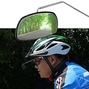 Kerékpáros Szemüveg Visszapillantó Tükör 360 Fokos Tükör Alumínium Ötvözet Alkalmazkodási Sisak-Hegy, Nagy Felbontású Lencse
