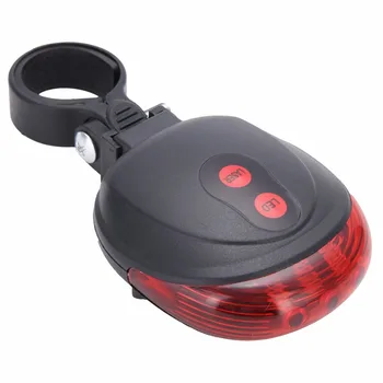 Kerékpár Lámpa 5 LED-Lézer Kerékpár Lámpa Biztonsági Figyelmeztető Lámpa Kerékpár Hátsó hátsó Lámpa Lámpa Éjszakai Kerékpározás, Lovaglás Biztonságos Tartozékok