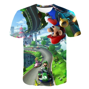 A Gyerekek Játékok Super Mario Bros Póló Baba Fiúk Lányok Ruha Gyermek Ruha Fiúk Tshirts Gyerek Lány Maximum Tea Barack Luigi
