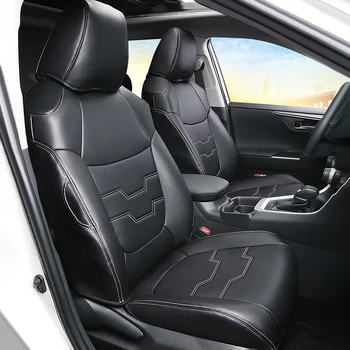 Személyre szabott Teljes Körülvett Autó üléshuzat Szett Toyota RAV4 Hibrid 2019 2020 2021 Automatikus Belső Párna Védő Kiegészítők