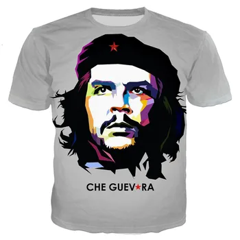 Che Guevara póló Férfiak/nők Cool 3D Che Guevara Nyomtatott póló, Alkalmi Stílus Streetwear Uniszex Divatos Póló Maximum