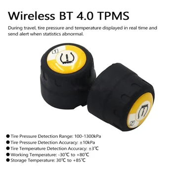 TPMS Bluetooth 4.0/5.0 Külső Abroncs Nyomás Érzékelő 2/4 Motoros Autó Gumiabroncs-Nyomás Érzékelő Monitor Támogatása IOS Android Telefon