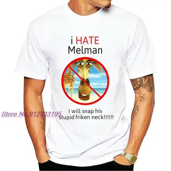 Utálom Melman Póló 100% Tiszta Pamut Nagy Méretű Melman Furcsa Furcsán Konkrét Utálom Melman Melman Mém Átkozott Kép