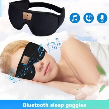 Vezeték nélküli Bluetooth-5.0 Fejhallgató Alszik Szem Maszk Sztereó Fejpánt Fejhallgató 3D Aludni Maszk Zenét Fülhallgató