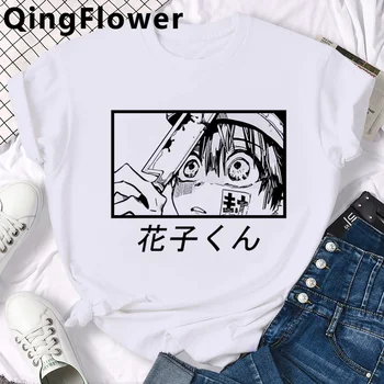 Anime Wc-vel Kötött Hanako Kun póló nyári legjobb férfi esztétikai grunge fehér póló 2021 nyári felső póló, fehér póló