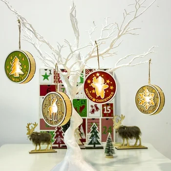 1db Izzó Karácsonyi Fa Medál Fény Testület Aranyos Lóg Dekoráció, karácsonyfa Dísz, Bevásárlóközpont Home Hotel Iroda