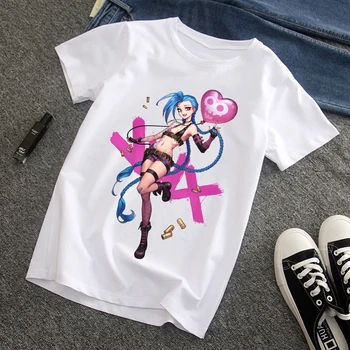 Jinx Misztikus Ruhát Nő Férfi T-Shirt Anime, Manga, Játék Aranyos Nyomtatás Unisex Régi Rajzfilmek Alkalmi Streetwear T-shirt Póló Felső