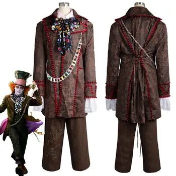 Alice Cosplay Csodaországban Johnny Depp Őrült Cosplay Kalapos Cosplay Kosztüm Kabát Felnőtt Férfiak Halloween Farsang Jelmez