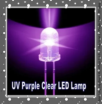 HAILANGNIAO új 1000PCS/SOK 5mm Hosszú Lába Kerek 400-405nm 3.4-3.6 V Ultra Violet UV-Lila, Világos LED Lámpa