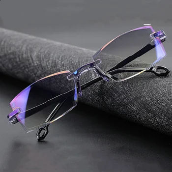 2021 Férfiak, Nők, Keret nélküli Szemüvege Kék Fény Nagyítás Szemüveg Presbyopic Szemüveg Dioptria okulary