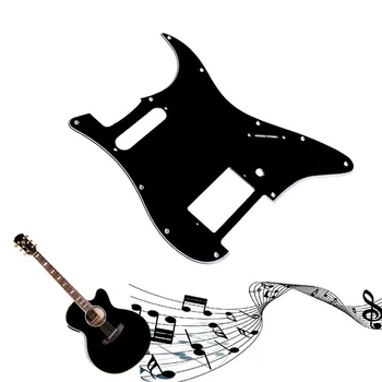 3 Rétegű Fekete Gitár Pickguard A Fender Stratocaster HS Single Strat Humbucker Gitár Rész Tartozékok Gyorsan Elérni