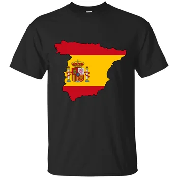 Spanyolország Lobogója Ország Vázlat T-Shirt Nemzeti Büszkeség Espana Madrid, Barcelona-Sevilla Férfi Póló