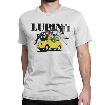 Alkalmi Lupin III Családi Majom Ütés Póló Férfi O Nyakú Pamut póló Klasszikus Rövid Ujjú Póló Plusz Maximum Méret