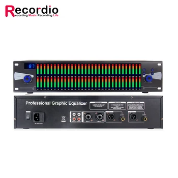 GAX-EQ888 Dual-Channel Professzionális Digitális Crossover 31-Sávos Rendszer Sound Equalizer Audio Grafikus Equalizer Színpadi Koncert