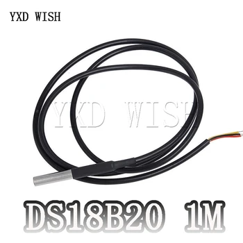 5db DS18B20 Rozsdamentes acél csomag 1 Méter Vízálló DS18b20 Hőmérséklet érzékelő Hőmérséklet-Érzékelő 1 M 18B20 Kábel