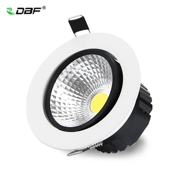 Szuper Fényes Süllyesztett COB LED Beépíthető Szabályozható 5W 7W 10W 12W LED Spot lámpa LED Mennyezeti Lámpa AC 110V, 220V Fehér \ Meleg Fehér